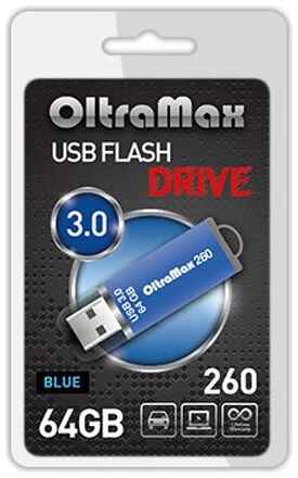 USB Flash Drive 64Gb - OltraMax 260 OM-64GB-260-Blue 19848270913574