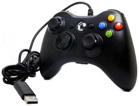 Dex Геймпад (джойстик) проводной Xbox 360, черный 19848274296596