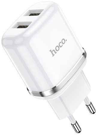 Зарядное устройство HOCO N4 Aspiring 2*USB, 2.4A, белый 19848278596511