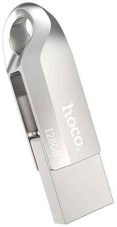 USB флеш-накопитель HOCO UD8 Smart, USB 3.0/Type-C, 128GB, серебристый 19848278597484