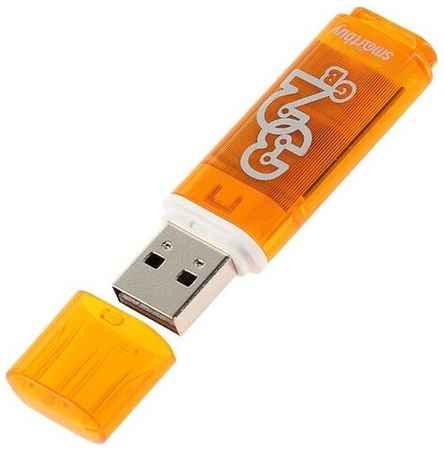 Флешка Smartbuy Glossy series Orange, 32 Гб, USB2.0, чт до 25 Мб/с, зап до 15 Мб/с, оранжевая 19848279566550