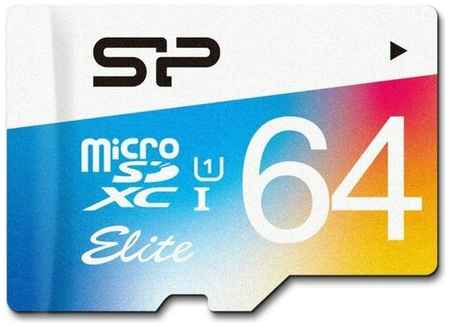 Флеш карта microSD 64GB Silicon Power Elite microSDHC Class 10 UHS-I (SD адаптер) Colorful 19848279722058