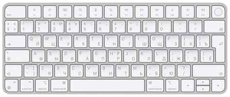 Беспроводная клавиатура Apple Magic Keyboard 2021 с Touch ID серебристый/белый, русская, 1 шт 19848280112136