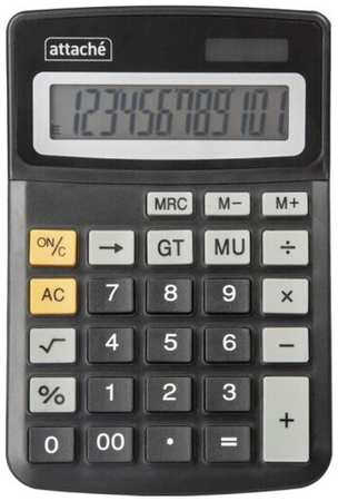 Калькулятор Attache настольный компактный ATC-111-12C 12-ти разрядныйчерн