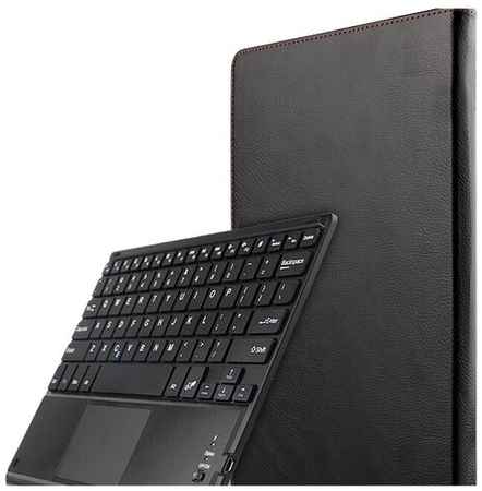 Клавиатура Mypads для Samsung Galaxy Tab S4 10.5 SM-T830 /T835 съёмная беспроводная Bluetooth в комплекте c кожаным чехлом и пластиковыми наклейкам 19848281326882
