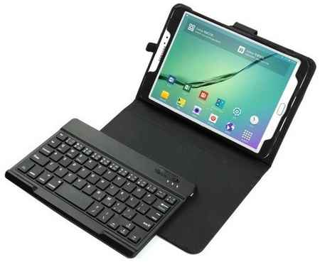 Клавиатура MyPads для Samsung Galaxy Tab S2 8.0 / T715 съёмная беспроводная Bluetooth в комплекте c кожаным чехлом и пластиковыми наклейками с ру...