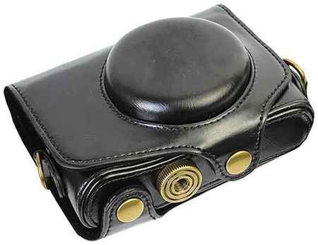 Сумка-футляр-чехол MyPads 2 в 1 из качественной импортной кожи для фотоаппарата Sony Cyber-shot DSC-WX500/HX90/HX90V черного цвета