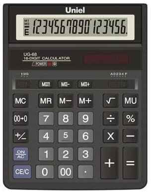 Калькулятор Uniel UG-68 CU29C