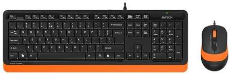 A4Tech Комплект клавиатура+мышь FStyler F1010 Black/Orange 19848293856207