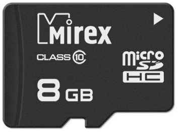 Карта памяти microSDHC MIREX 8GB (class 10) 19848295636806