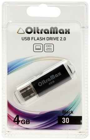 Флешка OltraMax 30, 4 Гб, USB2.0, чт до 15 Мб/с, зап до 8 Мб/с, чёрная (комплект из 3 шт) 19848300773624