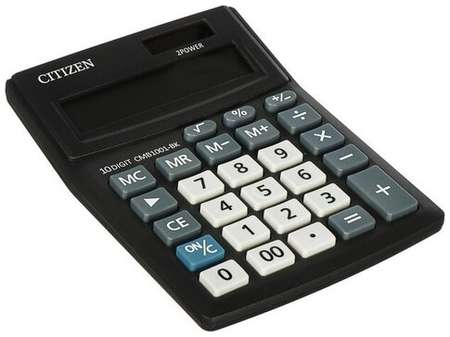 Калькулятор настольный 10-разрядный, Citizen Business Line CMB1001-BK, двойное питание, 103 х 138 х 24 мм, чёрный 19848302240335