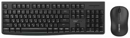 Комплект беспроводной Dareu MK188G Black, клавиатура LK185G (мембранная, 104кл, EN/RU) + мышь 19848303133318