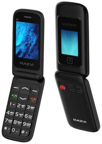 Телефон MAXVI E8, 2 SIM, черный 19848304240896