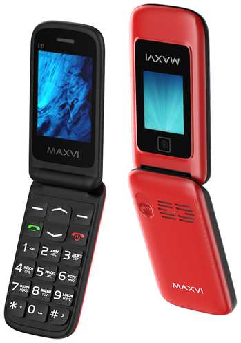 Телефон MAXVI E8, 2 SIM, красный 19848304242664