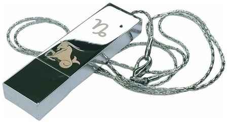 Подарочный USB-накопитель подвеска на цепочке с гравировкой знак зодиака козерог 32GB, с бархатным мешочком 19848306325333