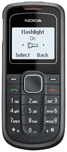 Телефон Nokia 1202 Global для РФ, 1 SIM, черный 19848309217979
