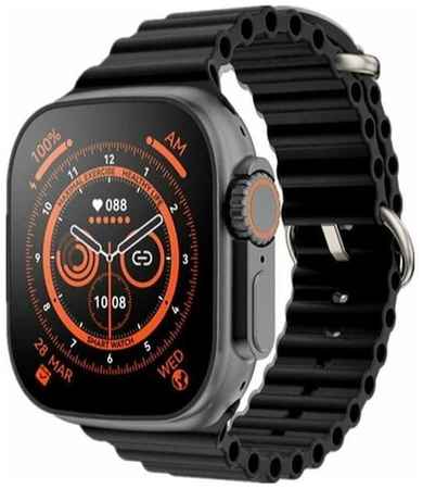 W & O Умные часы Smart X8 Ultra Series 8 (цвет чёрный)температура тела, Bluetooth, звонок, калькулятор, беспроводная зарядка 19848311093408