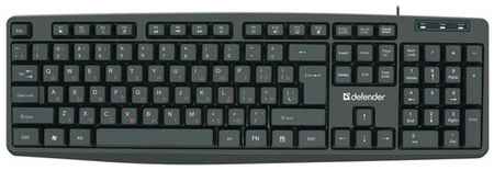 Проводная клавиатура Defender Concept HB-164 RU, черный,104+FN,1.8м 19848311415300