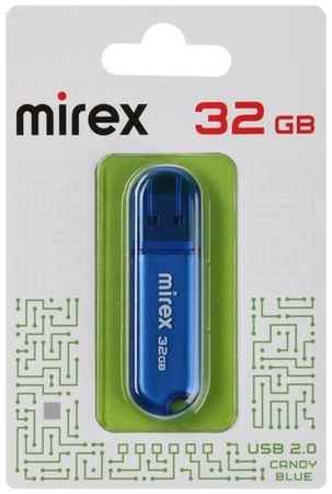 Флешка Mirex CANDY BLUE, 32 Гб , USB2.0, чт до 25 Мб/с, зап до 15 Мб/с, синяя 19848312496252