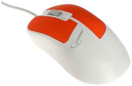 Мышь Gembird MOP-410-GRN, проводная, оптическая, 1600 dpi, USB, оранжевая