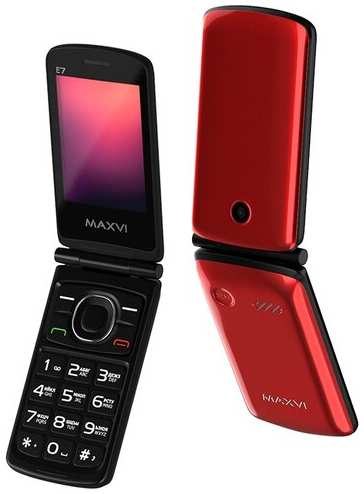 Телефон MAXVI E7, 2 SIM, красный 19848314394187