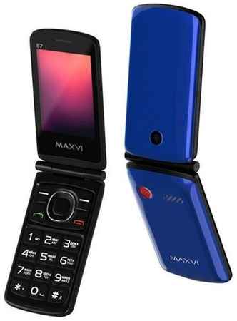 Телефон MAXVI E7, 2 SIM, синий 19848314396121