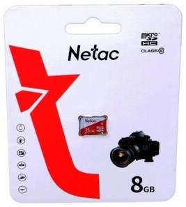 Карта памяти 8Gb - Netac MicroSD P500 Eco Class 10 NT02P500ECO-008G-S (Оригинальная!) 19848315995630