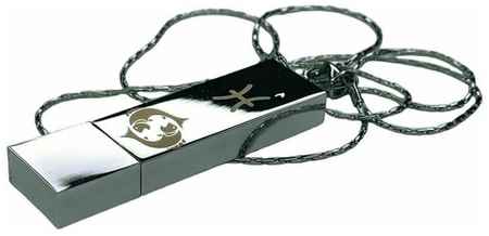 Подарочный USB-накопитель подвеска на цепочке с гравировкой знак зодиака рыбы 128GB, с бархатным мешочком 19848316351625