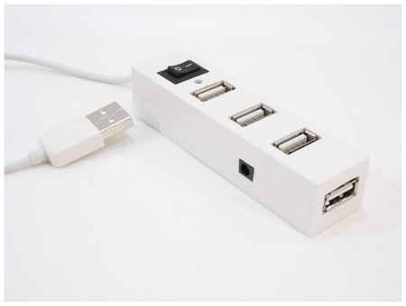 USB-концентратор HB-6068F разъемов: 4 USB-порта цвет- белый 19848316354819