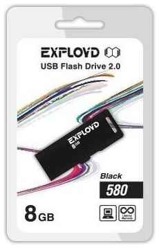 USB флэш-накопитель EXPLOYD 8GB-580 8 Гб, черный 19848317829170