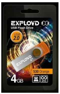 USB флэш-накопитель EXPLOYD 4GB 530 4 Гб, оранжевый 19848317829172