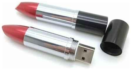 Подарочная флешка помада оригинальный сувенирный USB-накопитель 128GB