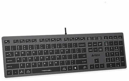 Клавиатура A4Tech Fstyler FX60 серый USB slim Multimedia LED 19848318533613