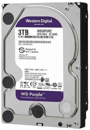 Western Digital 3 ТБ жесткий диск WD Purple WD30PURZ 19848318603694