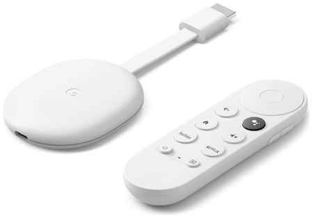 Медиаплеер Google Chromecast HD c Google TV, белый 19848319388742