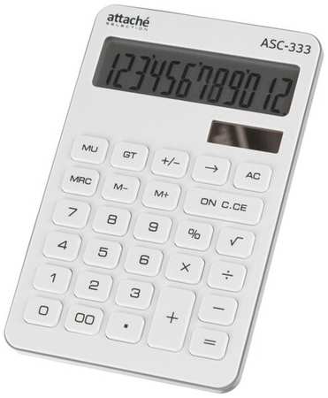 Калькулятор настольный комп Attache Selection ASС-333,12р, дв. пит,170x108бел 19848319685755