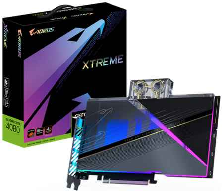 GIGABYTE Видеокарта AORUS GeForce RTX 4080 16GB XTREME WATERFORCE WB