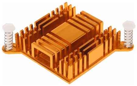 PC-1 Алюминиевый радиатор охлаждения с ушками и зажимами для чипов ПК, материнских плат, чипсетов 38x10x38 мм 19848321365265