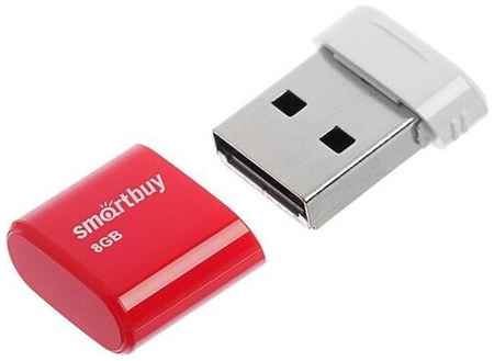 Флешка Smartbuy Lara, 8 Гб, USB2.0, чт до 25 Мб/с, зап до 15 Мб/с, красная (1шт) 19848322301928
