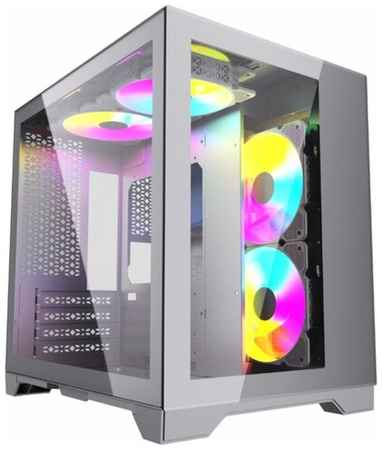 Корпус Powercase Vision Micro, Tempered Glass, 4х 120mm 5-color fan, mATX (CVWM-L4)