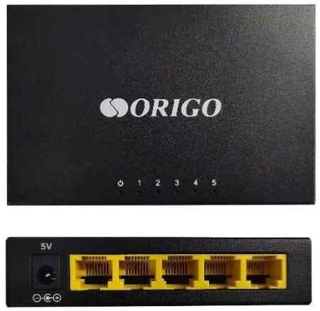 ORIGO Сетевое оборудование OS1205 A1A Неуправляемый коммутатор 5x100Base-TX, корпус металл 19848324191905