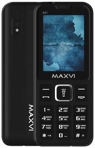 Телефон MAXVI K21, 2 SIM, черный 19848324342556