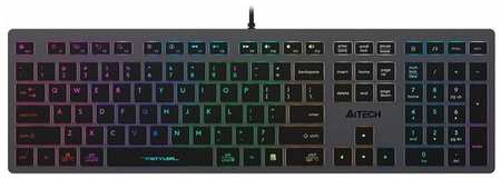 Клавиатура A4Tech Fstyler FX60 серый USB slim LED (FX60 GREY / NEON) 19848324549760