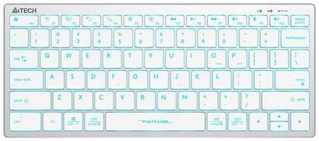 Клавиатура A4Tech Fstyler FX61 белый USB slim LED (FX61 WHITE) 19848324549768