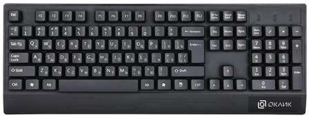 OKLICK Клавиатура Оклик 115M черный USB (подставка для запястий) (1678098) 19848324549781