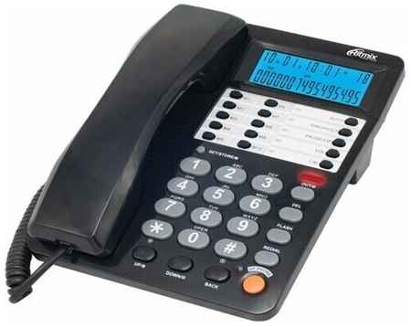 Телефон проводной Ritmix RT-495 чёрный телефонный аппарат 19848325080975