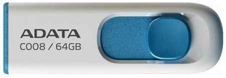 ADATA Флеш Диск A-DATA Classic 64GB C008, USB 2.0, белый 19848325341677