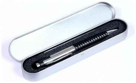 Подарочная флешка Ручка кожаная черная 32GB в металлическом боксе 19848325913642
