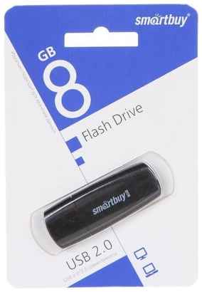 USB Flash Drive 8Gb - SmartBuy Scout Black SB008GB2SCK 19848326803046